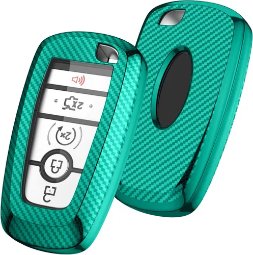 Miniatura 16 de ELOHEI para Ford Funda para Llavero, Funda Protectora Blanda de TPU para Llavero para Ford Fusion F150 F250 F350 F450 F550 Edge Explorer Escape Negro