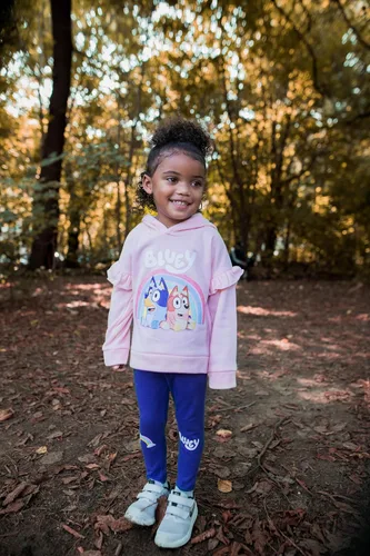 Miniatura 5 de Bluey - Conjunto de sudadera con capucha de forro polar y leggings para niñas