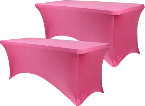 Miniatura 16 de YOUR CHAIR COVERS - Paquete de 2 manteles de mesa elásticos de elastano para mesas rectangulares de 6 pies, 72 pulgadas de largo x 30 pulgadas