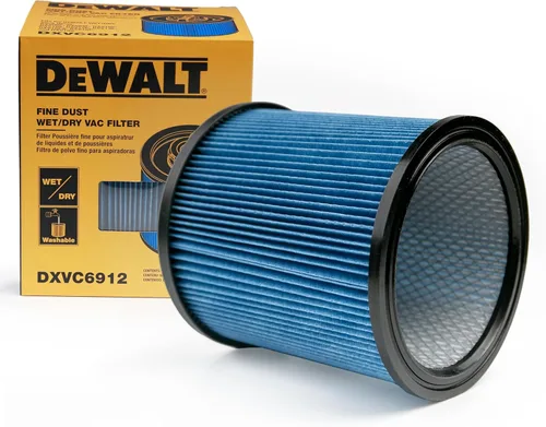 DEWALT Filtro de vacío HEPA de repuesto DXVC6912, apto para aspiradora húmeda y seca de 6 a 16 galones, compatible con DXV06P, DXV09P, DXV09PA,