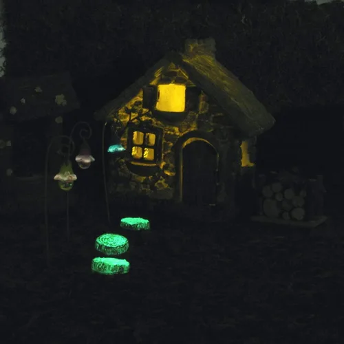 Miniatura 5 de Treasure Gurus - Juego de 3 piezas en miniatura que brilla en la oscuridad, juego de soporte de selección de flores para jardín de hadas, accesorio