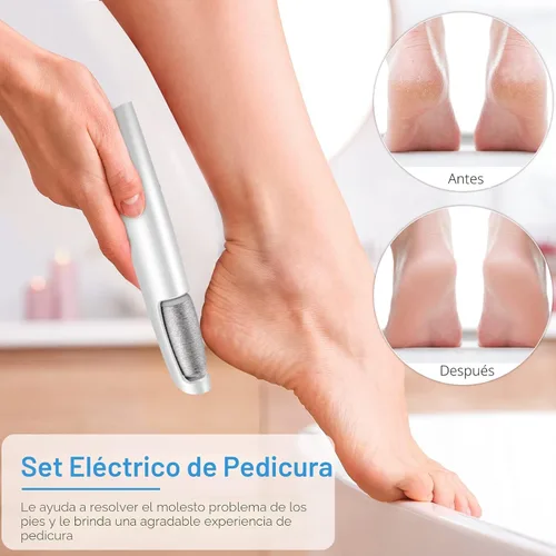 Miniatura 2 de LINKEVAP - Removedor de callos eléctrico para pies, kit profesional de pedicura, limpiador de pies para piel seca, muerta, agrietada y dura, kit