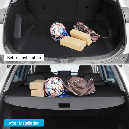 Miniatura 3 de Cubierta de carga compatible con Toyota RAV4 2018 2017 2016 2015 2014 2013, accesorios de lona de textura retráctil, cubierta de maletero, protector