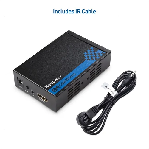Miniatura 5 de Cable Matters Caja receptora para extensor HDMI de montaje en pared con TCP/IP, hasta 300 pies, 1080P, configuración de 1 a muchos