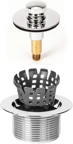 Miniatura 7 de PF WaterWorks PF0969-BN - Conjunto de desagüe de bañera con bloqueo de elevación (tracción de empuje)