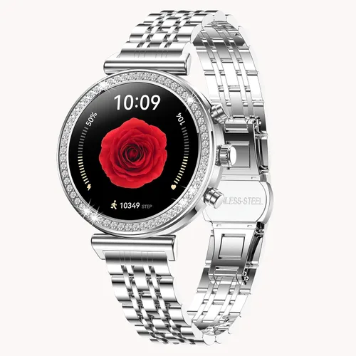 Miniatura 10 de Yihou Relojes inteligentes para mujer, rastreador de actividad física con diamantes, modos multideportivos, monitor de frecuencia cardíaca