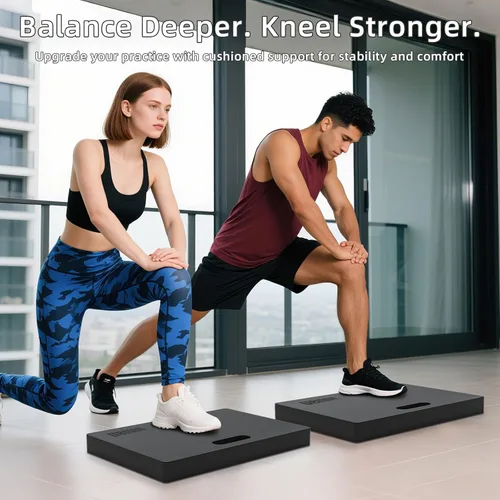 Miniatura 6 de Estera de yoga para rodillas, 3.8 cm de espesor, para push-ups de rodillas, soporte para plancha y rodillas/codos de yoga, proporciona amortiguación