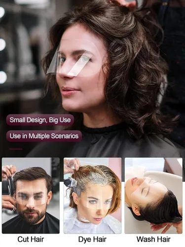 Miniatura 4 de EBANKU 50 viseras de ducha de microblading, protector de pestañas y cejas, protector de gafas de ducha, protector de cejas, cubierta facial