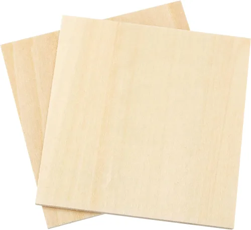 Miniatura 4 de SINJEUN Paquete de 30 discos cuadrados de madera sin terminar de 4 pulgadas, discos de madera de 1/4 pulgadas de grosor, recortes de madera