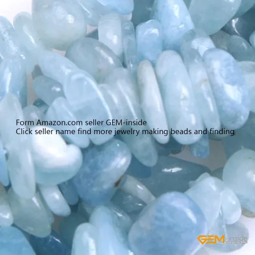 Miniatura 4 de GEM-inside Sarta de cuentas de gemas de 86 cm para fabricación de joyas., Piedra, 7-8mm
