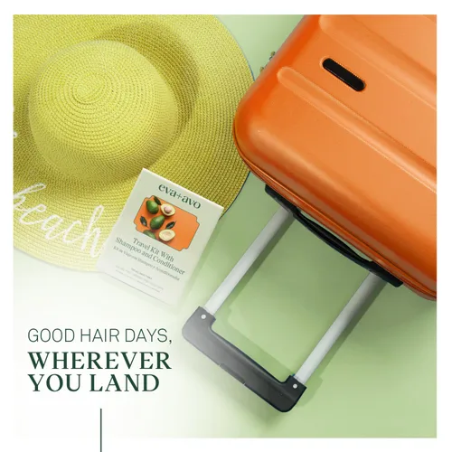 Miniatura 5 de EVA + AVO Kit de viaje de champú y acondicionador de aguacate, 2 onzas líquidas, limpieza suave sin sulfatos para cuero cabelludo seco, cabello