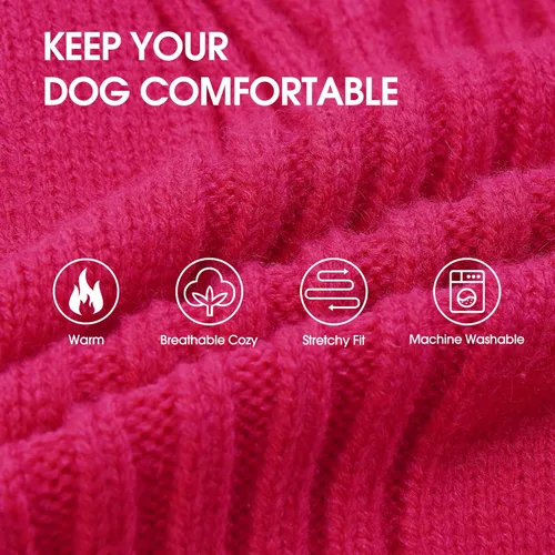 Miniatura 2 de IECOii XXL Suéter para Perro, Suéter Térmico de Punto para Perro Grande con Manga, Sudadera de Cuello Alto para Mascotas, Perro, para Perros Extra