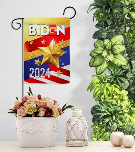 Miniatura 9 de Biden Harris Flag 2020 Garden Flag Set Wall Holder Patriotic Vote President Democrat Republican Tea Party United State American Election House