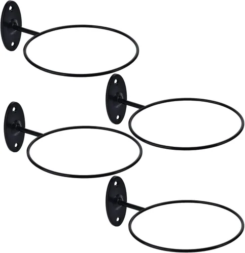 Miniatura 9 de Soporte de pared para baloncesto, soporte de bola de metal de 7 pulgadas de diámetro, almacenamiento de pelotas para baloncesto, fútbol, voleibol