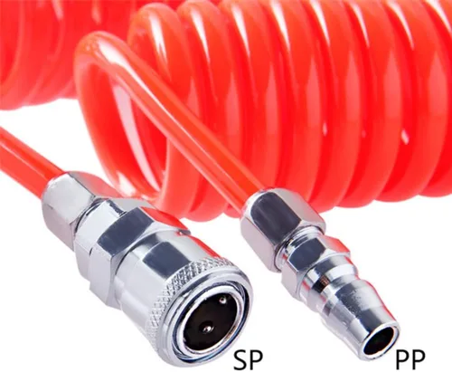 Miniatura 3 de Manguera de herramienta de compresor de aire, OD8 x ID5mm tubo de resorte de poliuretano manguera de presión de aire tubo espiral para compresor