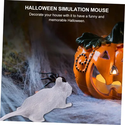 Miniatura 3 de ibasenice 10pcs Realistic Halloween Simulation Mice Prank Lightweight Plastic Fake Rats for Party Decorations and Scary Home Props