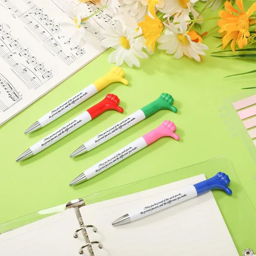Miniatura 5 de Fumete 25 bolígrafos con texto en inglés «May You Be Proud Thumbs Up», bonitos gestos de mano, regalos de agradecimiento inspiradores
