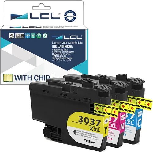 LCL Cartucho de tinta compatible con pigmento de repuesto para Brother LC30373PKS LC3037 XXL LC3037XXL LC3037C LC3037M LC3037Y MFC-J5845DW