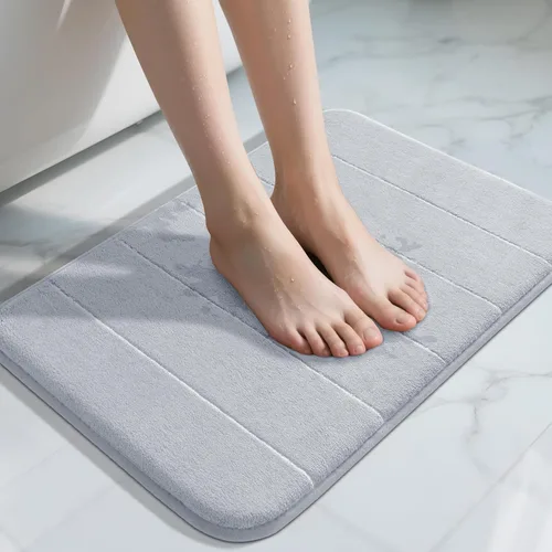 Miniatura 122 de Yimobra Tapete de baño de espuma viscoelástica, súper suave, absorbente, antideslizante, de secado rápido, lavable a máquina, tapete para bañera