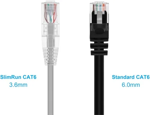 Miniatura 2 de Monoprice - Cable de conexión Ethernet Cat6 14 pies, gris, nivel de componente, UTP 28AWG 550 MHz, cable de cobre desnudo puro, sin enganches, RJ45