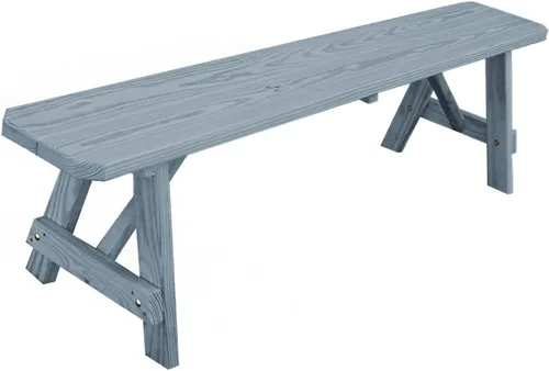 Miniatura 7 de Furniture Barn USA Banco tradicional de pino tratado a presión de 2 pies, tinte de cedro