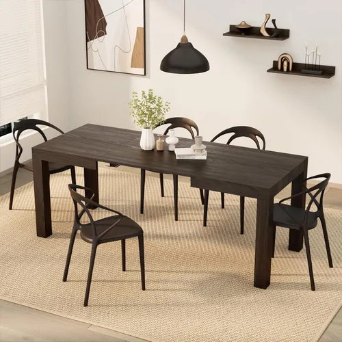 Miniatura 15 de Mobili Fiver, Primera mesa extensible, 47.2(78.7) x 31.5 pulgadas, efecto hormigón, gris, fabricada en Italia Efecto gris concreto