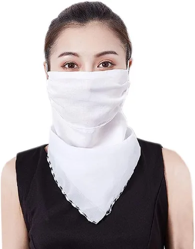 Miniatura 11 de Bufanda tipo bandana para mujeres y niñas, con cintas elásticas para las orejas, polaina para el cuello, pasamontañas, protección contra el polvo