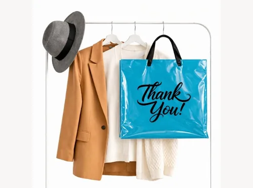 Miniatura 5 de Infinite Pack Bolsas grandes de mercancía de agradecimiento con asa de lazo, bolsa de boutique brillante, refuerzo inferior de 3 pulgadas y 3 mil