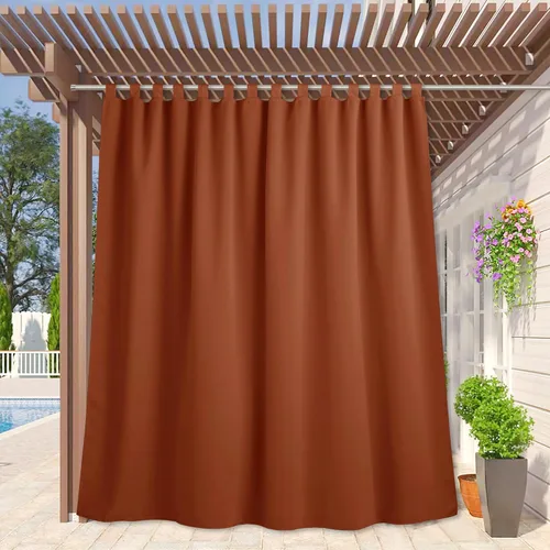 Miniatura 17 de RYB HOME - Cortinas opacas para interior y exterior, cortinas para patio o terraza, cortinas exteriores con pestaña Crema Beige