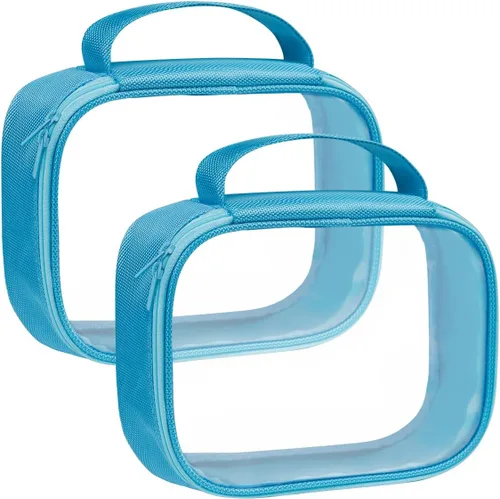 Miniatura 20 de Moyad Bolsa de aseo transparente aprobada por la TSA, de cuarto de galón, tamaño 3-1-1, bolsa de líquidos para viajes, organizador transparente