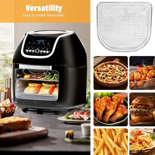 Miniatura 5 de ALJ Estantes mejorados para freidora de aire PowerXL Vortex Pro de 10 cuartos de galón, freidora de aire, estilo malla, bandeja de alimentos
