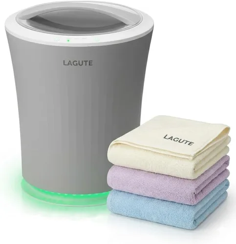 Lagute Calentador de toallas de 20L para baño, temporizador de 3 niveles, alarma de advertencia y luz RGB, apagado automático, cubo calefactable