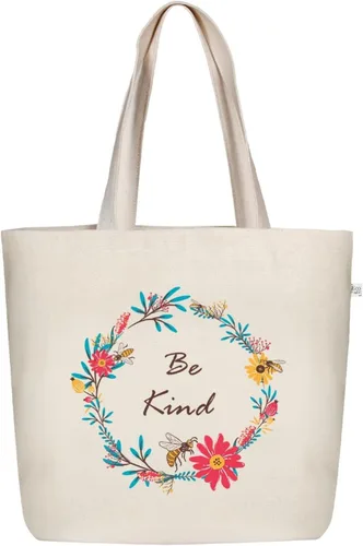 Miniatura 66 de Ecoright Bolsa de lona estética para mujer, bolsa grande con cremallera y bolsillo, bolsa de mano para mujer, para yoga, trabajo, playa