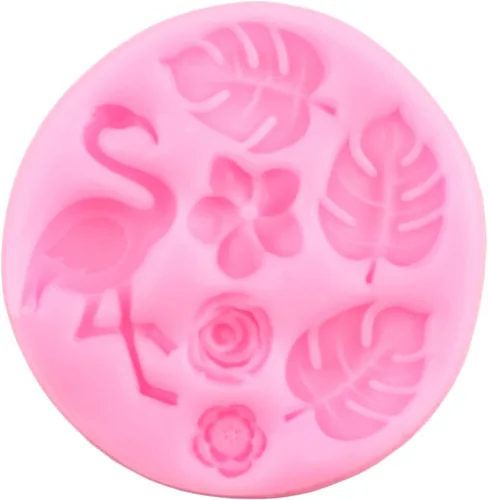 Miniatura 7 de ZiXiang Molde de Silicona de Hoja Tropical de Flamenco Moldes de Fondant de Flores Plumeria Hibisco Pájaros Piña Moldes de Chocolate Para Cupcakes