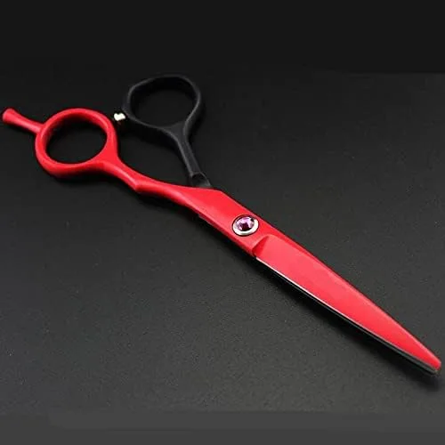 Miniatura 3 de MAYiT Tijeras de corte de pelo, 5.5 pulgadas profesional rojo piano, tijeras de corte y adelgazamiento, juego de tijeras de peluquería de peluquería