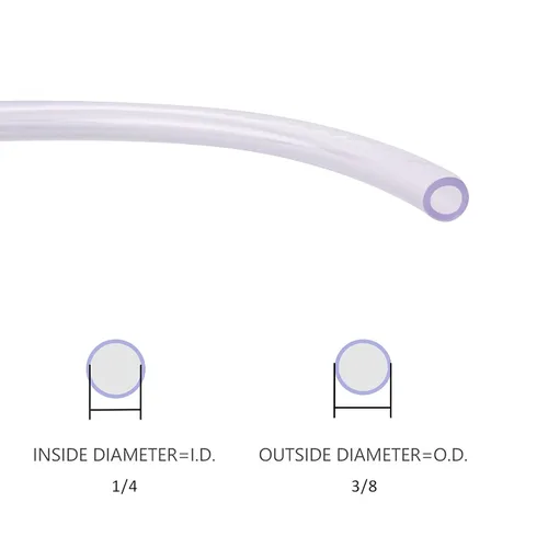 Miniatura 3 de DERNORD - Tubo de cloruro de polivinilo (PVC) de 1/4 pulgadas de diámetro interior x 3/8 pulgadas de diámetro exterior, manguera flexible de vinilo
