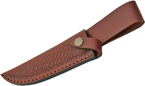 Miniatura 3 de SCO Supplies - Cuchillo de caza de lobo de acero de 9.75 pulgadas con mango de ciervo auténtico, hoja de acero inoxidable, protector de latón