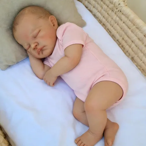 Miniatura 3 de iCradle Lovely Real Life Reborn Baby Dolls 19inch 18.9 in Silicona realista Muñeca de bebé realista Muñeca recién nacida, regalo para mayores de 3
