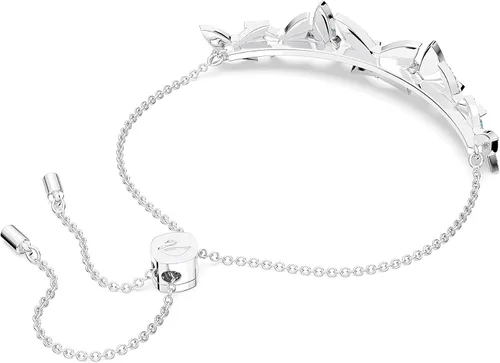 Miniatura 4 de SWAROVSKI Pulsera Lilia, mariposa, cristal azul, acabado de rodio, Latón Cristal, Sin gemas.