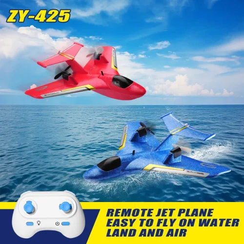 Miniatura 3 de Avión de agua a control remoto, avión RC para agua, tierra y aire, avión de control remoto, juguetes de combate volador, estabilizador de giroscopio