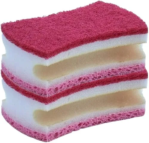 Miniatura 7 de Esponja exfoliante antiarañazos con un agarre cómodo, esponja de cocina resistente de doble cara, esponja de celulosa, sin arañazos, con juego