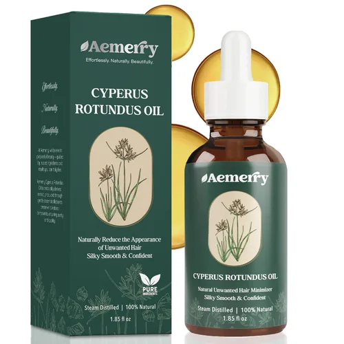 Aceite Cyperus Rotundus: Aceite natural de Cyperus Rotundus para depilación, suero inhibidor puro del cabello, ralentiza y reduce el recrecimiento