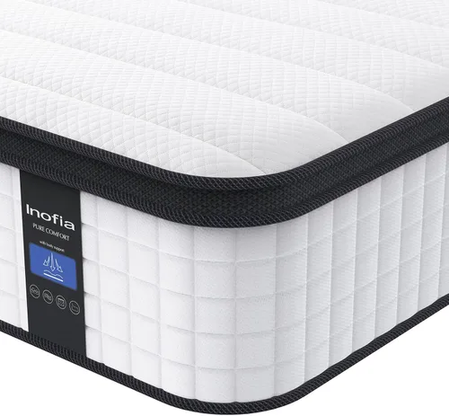 Miniatura 10 de Colchón Individual Inofia, Colchón Individual Híbrido de Resortes Interiores de 10 Pulgadas, Cama Individual Fresca con Soporte y Alivio de Presión