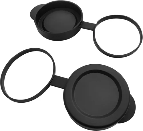 Miniatura 2 de 42mm Tapas de lente objetivo para binocular/monocular Diámetro interno 50.5-51.8mm Juego de cubiertas de goma negras