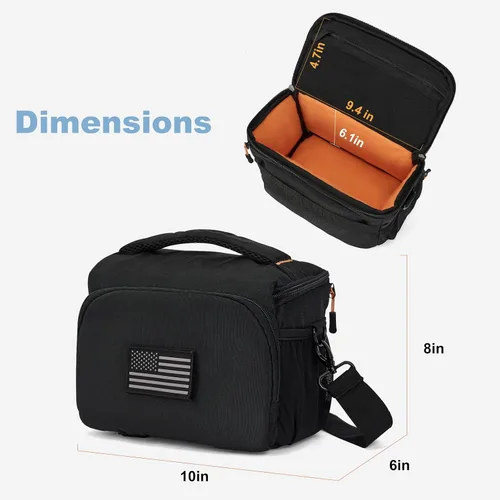 Miniatura 4 de Vogano Funda protectora para cámara, bolsa de hombro para fotografía, compatible con Nikon, Canon, Sony DSL/SLR/Equipo sin espejo, impermeable
