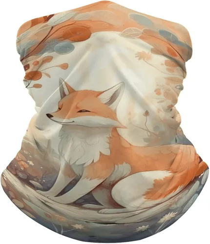 Little Fox Neck Gaiter for Men Women Upf 50+ Sun Protection Balaclava Face Mask Cover Moisture Wicking & Quick Dry Neckerchief Seamless Ski Mask