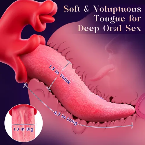 Miniatura 3 de Toendi Vibrador de lengua de juguete para mujeres, juguetes sexuales, vibradores de punto G, consolador con 9 modos de vibración, 9 modos de Lengua