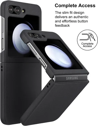 Miniatura 6 de Funda delgada para Galaxy Z Flip 5, parte trasera de policarbonato duro, sensación esmerilada, soporte de carga inalámbrica, ligera, a prueba