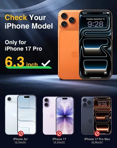Miniatura 4 de Lanhiem Funda Magnética para iPhone 17 Pro de Privacidad, Funda Impermeable a Prueba de Polvo, [Protector de Pantalla Antiespía Integrado]
