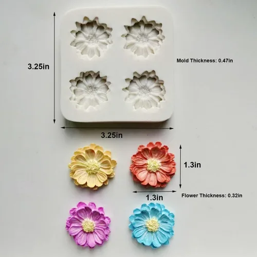 Miniatura 4 de Pequeños artículos encantadores Juego de moldes de silicona para fondant para decoración de pasteles, pasta de goma, dulces y chocolate, arcilla